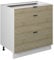 Vicco Küchenunterschrank Fame-Line, Eiche Paneel, 80 cm mit 3 Schubladen, ohne Arbeitsplatte