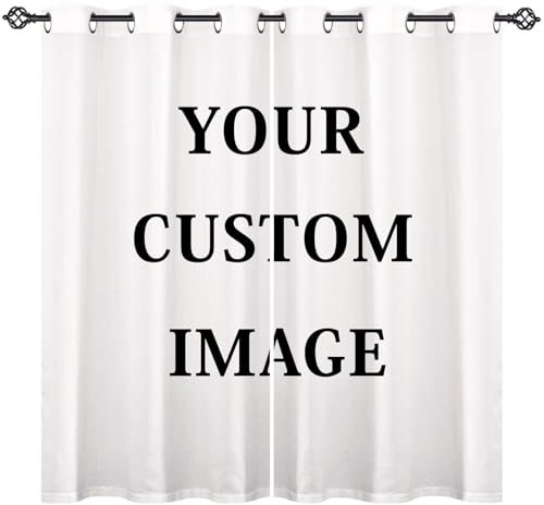 ANHOPE Rideaux D'extérieur Personnalisé avec Photo Rideaux Extérieur avec Oeillet ou Passe Tringle Rideau Imprimé Ferme Animaux Cheval Poney Jument pour Jardin Pergola Terrasse Balcon