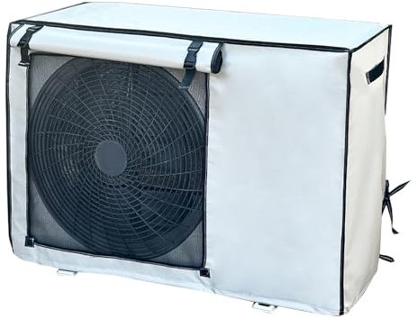 Cache Climatiseur Exterieur, Couvercle de Climatiseur Extérieurr Résistant aux Intempéries, Housse Climatiseur Extérieur avec Boucle Fixe, Tissu Oxford, Résistant Au Soleil et a L'humidité(94x36x68cm/
