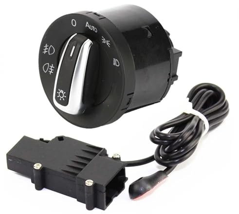 WUYDKEL Kompatibel Mit Vw Für Passat B6 3c 2006–2011 Für Tiguan 2008–2012 Für Touran 2003–2010 Auto-Scheinwerfer-Steuerschalter Scheinwerferschalter 5ND941431B Scheinwerferschalter(1Set 1Pcs)