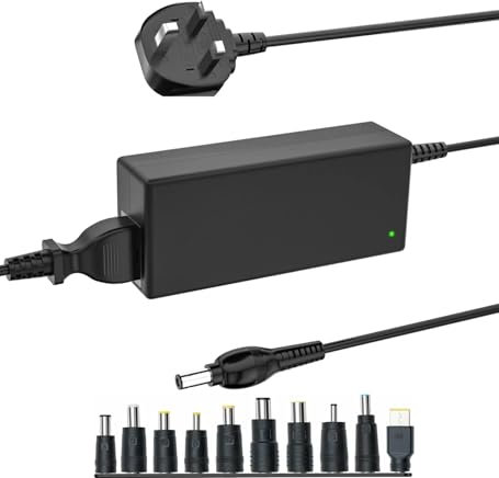 Delippo 65W Universal Laptop Charger for Dell HP Asus Acer Samsung Toshiba Lenovo IBM Sony Gateway Notebook Ultrabook Chromebook, DC Output 18.5V 19V 19.5V Power Adapter Supply Cord