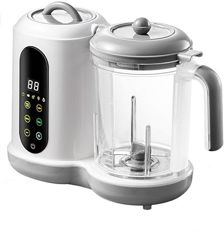 Baby Food Maker, Baby Food Processer, Multifunctional Ba-by Food Processor and Steamer, Puree Blender, Steamer and Blender, Auto Cooking and Grinding, 400ML, 4 Cooking Presets, Touch Screen Operation