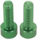 2pcs M5*15mm Bike Holder Screws Hexhead Bicycle Water Bottle Cage Bolts for Secure Fit (GREEN)