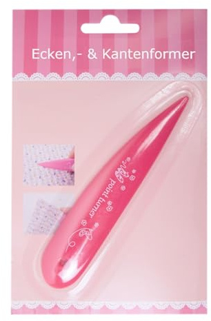 Nähmit Ecken- und Kantenformer 2,5cm x 12,6cm Pink - Kunststoff-Werkzeug zum Ausformen von Ecken, Kanten & Rundungen – Ideal für Filz, Stoff & Papier