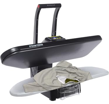 Begoniape Pressa da stiro a vapore, 1600 W, professionale con 5 programmi di stiratura, bottiglia spray, serbatoio dell'acqua, protezione da surriscaldamento e spegnimento automatico, lunghezza 66 cm
