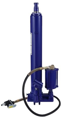 Aptliton 8 Ton Air Hydraulic Long Ram Jack, Manual/Pneumatic Operation Hydraulic Cylinder for Engine Hoist/Shop Crane/Engine Lift, 66cm to 116cm Lifting Range, Blue