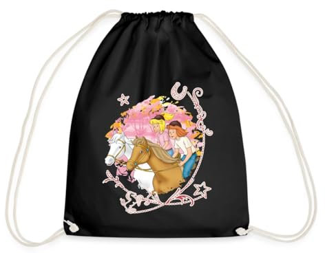 Spreadshirt Bibi Und Tina Wettreiten Im Wald Turnbeutel, One size, Schwarz
