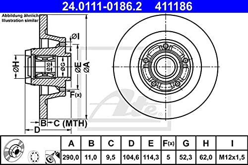 ATE 24.0111-0186.2 Bremsscheiben