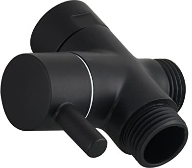 Tecmolog Brass 3 Way Diverter Valve G 1/2 for Hand Shower, Black Shower Parts, DSF007C
