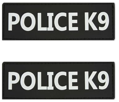 Excellent Elite Spanker 2 Stück Magic Sticker Moral Patch PVC Police K9 Patch in Training Welpen für Hundegeschirr & Westen