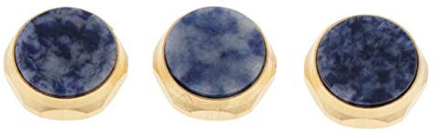 H HILABEE Handgefertigte Trompeten-Fingerknöpfe für Reparaturteile aus Naturstein 1.5x1.5cm dunkelblau