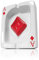 Ganzoo Aschenbecher im Poker-Karten Design, Karo Symbol Ass
