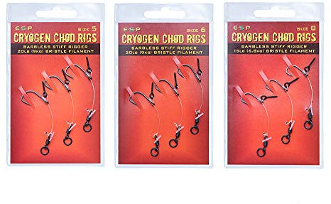 ESP Cryogen Chod Rig With Bait Screw Barbed OR Barbless: Barbless 6