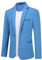 Allthemen Blazer da Uomo Slim Fit con Un Bottone Suit Jacket Giacca Elegante Formale for Wedding Business Evening da Lavoro Blu M