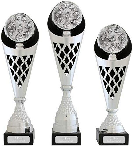 Pokal S Hund Hundesport Serie VERDUN Trophäe silber groß mit Gravur