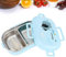 Lonchera infantil de acero inoxidable para cocina (azul puro-elefante)