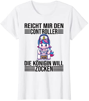 Zocken Reicht mir den Controller Königin PS5 Konsole Gamer T-Shirt