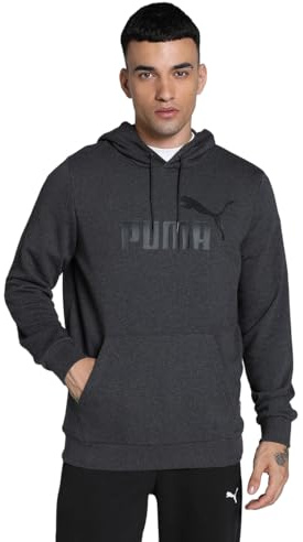 Puma Herren Teamgoal Big Logo Kapuzenpullover, Dark Gray Heather, XXL
