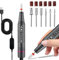 Yokefellow Protable Electric Nail Drill,USB Efile Professional 30000RPM Manicure Electrical Nail File Polishing Tools for Drill Bits Cuticles Acrylic and Gel Nails Pedicure Machine Kit Gray