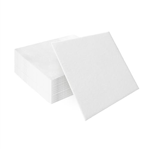 PAW - Airlaid Servietten (40 x 40 cm) I 50 Stück I Einfarbig I Stoffähnlich I Elegante Tischdekoration I HoReCa I Zu wichtigen Anlässen wie Hochzeiten, Feiern, Weihnachten I Unicolor: Weiß