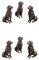 EESLL 6Pcs Pot Feet for Planter Pots Resin Dog Rabbit Tortoise Shaped Decorative Plant Risers for Pots,Cute Resin Pot Toes Planter Feet,Planter Elevator