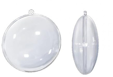 5 Medaillons Ø 9 cm aus Kunststoff, transparent, trennbar, Lebensmittelbehälter