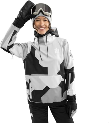 SIROKO - Snowboardjacke für Damen W1-W Tibet - XL - Grau/Schwarz