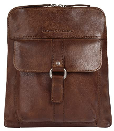 Spikes & Sparrow Rucksack Echt Leder Damen | Retro Citybag mit Laptopfach | Vintage Daypack für Damen | Handtasche mit Schlüsselfinder | 021740