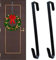 2 Stück Weihnachtskranz Türhänger, Kranz Haken, Metall Kranz Haken, Kranz Aufhänger, Türkranz Kleiderbügel Dient Zum Aufhängen Von Innen- Und Außendekorationen, 31cm, Schwarz