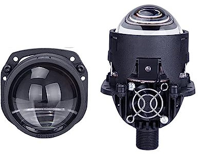 OSBELE 6000K Bi-LED Projector Lenses H4 H7 LED Bulbs Car Headlight DIY Repair Lens 70W Auto Lights 25000LM SA (Color : Without Shrouds, Size : LHD)