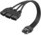 CERRXIAN 1FT ATX3.0 12VHPWR to 3x 8Pin Power Cable,PCI-e 5.0 12VHPWR ATX3.0 600W 16 Pin Male to 3x8Pin(6+2) Female Cable,for Graphic Card GPU 12+4pin RTX 3090Ti 4070Ti 4080 4090 (3x8Pin F-0.3M)