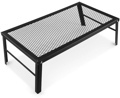 DBREAKS Parrilla de Camping, Parrilla de Barbacoa Plegable, Parrilla Portátil para Hogueras de Campamento, Soporte para Panqueques al Aire Libre, Accesorios para Barbacoa (55 x 30 x 18 cm)