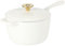 Crock Pot - Casseruola in ghisa smaltata da 3 l, con coperchio, colore: bianco lino opaco