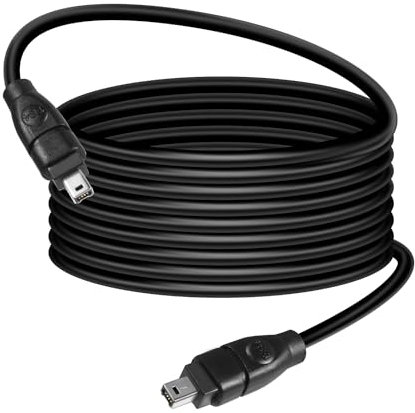 HATMINI 1,8 m Firewire 400-Kabel, 4-poliger Stecker auf 4-poliger Stecker, IEEE 1394, für Drucker, PC, Scanner, Camcorder