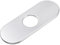 uxcell Plaque de pont en acier inoxydable pour robinet d'évier de salle de bain ou de cuisine, ovale argenté 15,2 cm