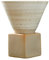 Mnaocz Coarse Pottery Coffee Mug with Base, Vintage Triangular Cone Funnel Ceramic Cup, Creative Ceramic Cup Tea Mugs for Coffee Milkshake Tea Latte Sake Yogurt(#1)