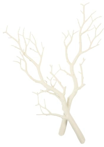 2 Pezzi Di Rami Secchi Rami Artificiali Fai Da Te Piante Finte Decorazioni Bianche Rami Finti Rami Bianchi Per L'Albero Di Natale Corno Artificiale Rami Di Albero Ramoscelli Di