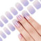 Semi Cured Gel Nails Strips Fashion Base Glitter Gradient Nail Wraps Soft Self-Adhesive 20 Stickers Purple Gel Nail Stickers Salon-Quality UV/LED Lamp Required (240-Gradient Purple)