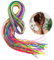 30Pcs Haarzöpfe Bunte Haarwickelschnur, Buntes Haarverlängerung Glitzernde Haarsträhnen zum Einflechten Kinder, Regenbogen Flechtdrahtband Haarschmuck Mädchen für Party Geburtstag Sport (Colorful)