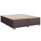 vidaXL Bettgestell, Bett mit Bettfüße Lattenrost, Polsterbett für Schlafzimmer, Doppelbett Bettrahmen, Modern, Dunkelbraun 200x200cm Stoff