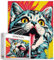Bunte Katze Jigsaw Puzzles für Erwachsene Tier Katze Spucken Zunge Puzzle 1000 Stück herausfordernde Puzzle perfekt für Spiel-Nächte DIY Home Wall Decor abstrakte Kätzchen Kunst Geschenke