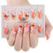 Ebanku Halloween Lot De 32 Faux Ongles Courts À Pression En Amande Avec Motif De Chauve-souris Mignon, Couverture Complète, Ongles En Acrylique Brillant Pour Femmes