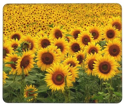 JIMOWANG Sunflowers Beautiful Gaming Mouse Pad Smooth Surface Mousepad Rubber Mouse Pads 9.5 x 7.9 Inch