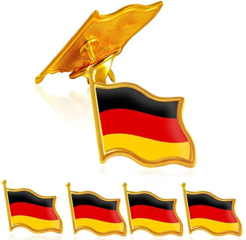 EIYVPRA 4pcs Deutschland Flagge Pin Anstecknadel Flaggenpin klein Flaggen Button Pins Germany Badges Deutschland Anstecknadel Anstecker Fahnenpin