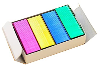 Mini Bunte Grundnahrungsmittel DIY Shop Stapler Nachfüllstandbuch Staples 24/6 mm 800pcs