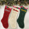 JONZIN Weihnachtsstrumpf Personalisiert, Weihnachtssocken Zum Aufhängen, 18 große gestrickte Weihnachtsstrümpfe mit Namen, Nikolausstrumpf für den Kamin, Weihnachtsfeier-Dekoration (4, Socke)