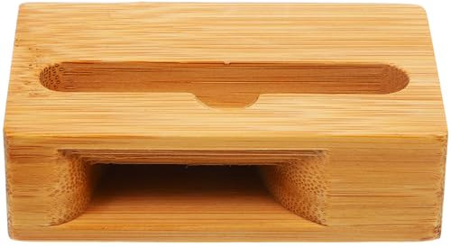Angoily Bambus Sound Verstärkung Verstärker, Bambus Handyhalter, Universeller -Handyhalter Stand Handy Holz Lautsprecher Halter