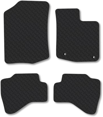 Fits Toyota Aygo (2012-2014) 5mm Rubber Car Mats | Heavy Duty Rubber Tailored Fit Floor Mats Full Coverage Durable Waterproof Accessories Easy Clean Anti Slip Made in the UK