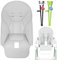 Baby Hochstuhl Sitzbezug für Peg-Perego, Siesta Zero3, Baoneo, Kosmic Jané | Baby Hochstuhl Bezug | Baby Esszimmerstuhl Sitzkissen | PU-Leder Hochstuhl Sitzauflage mit 2 Paar Essstäbchen