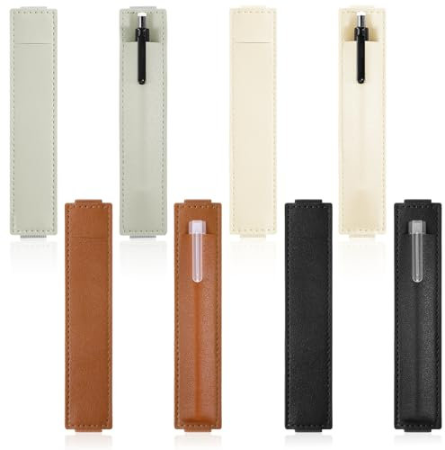 Lusofie 6 Stück Verstellbarer Stifthalter Mit Elastisch Gummi Band Für Notizbuch Stifteetui Aus Leder Abnehmbare Buch Pen Loop Elastischer Stifthalter Für Tagebücher Notizbücher Bücher